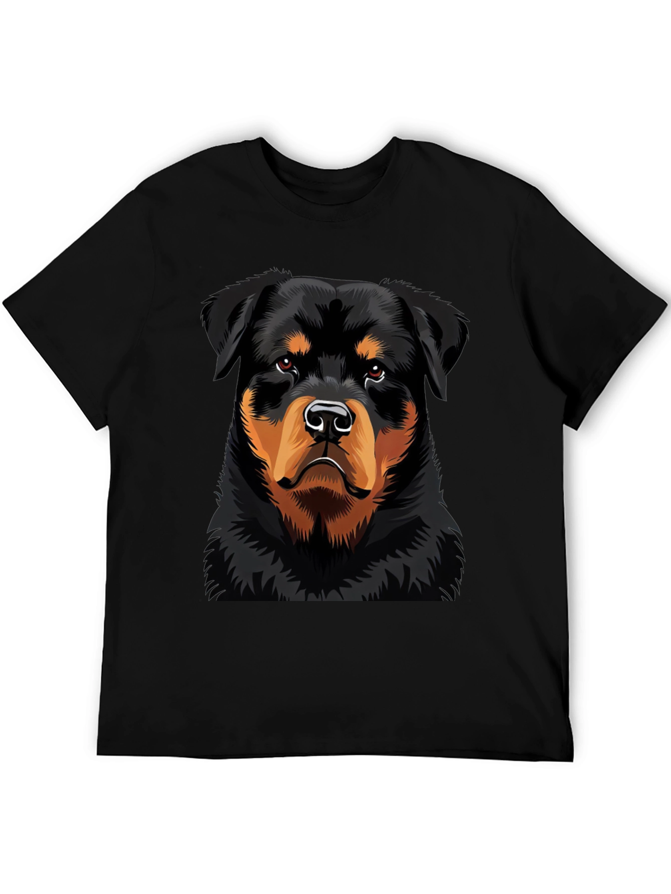 Rottweiler Dog Graphic Black T-Shirt