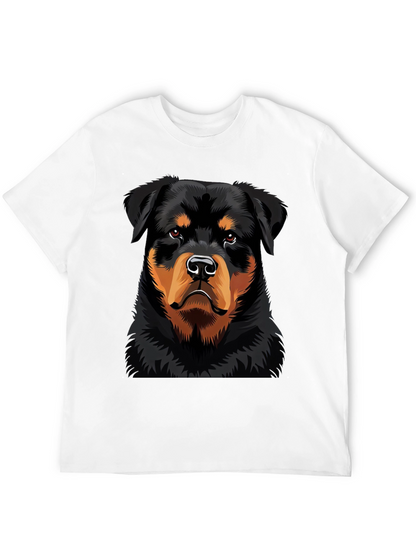 Rottweiler Dog Graphic Black T-Shirt