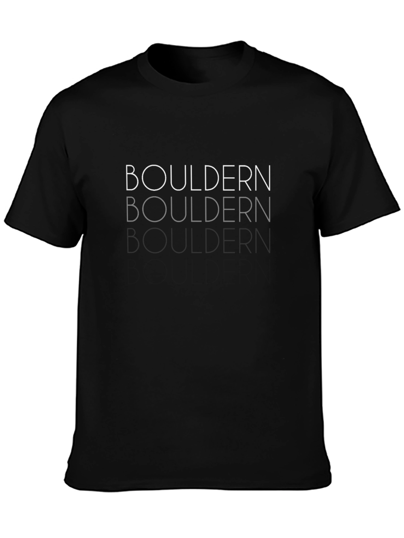 Boulder N Graphic Tee - Black Crew Neck T-Shirt