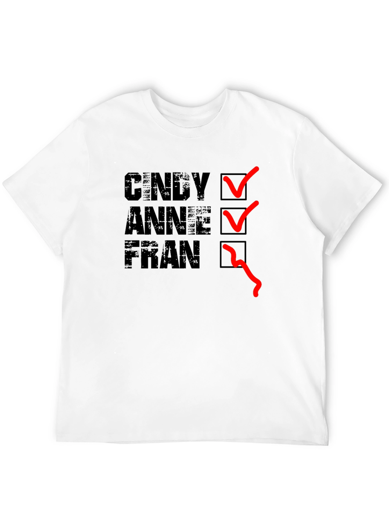 Cindy Anne Fran T-Shirt - Black Graphic Tee