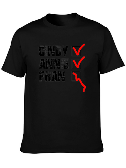 Cindy Anne Fran T-Shirt - Black Graphic Tee
