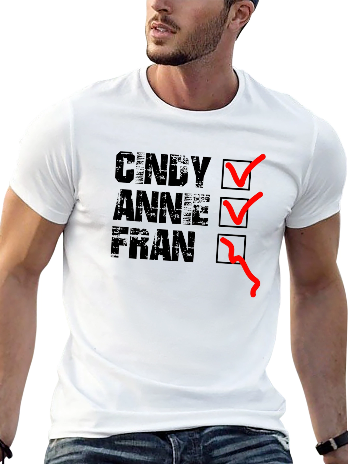 Cindy Anne Fran T-Shirt - Black Graphic Tee