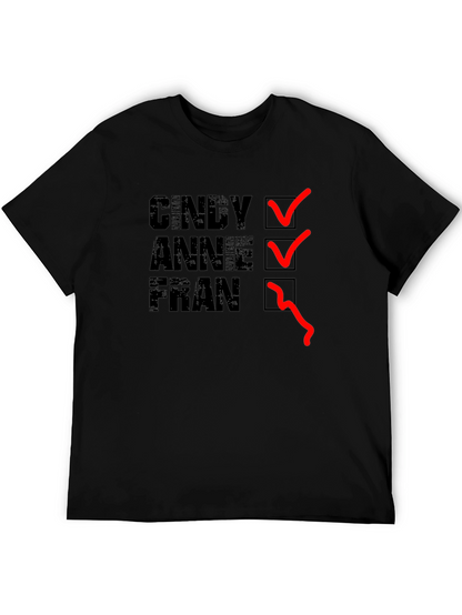 Cindy Anne Fran T-Shirt - Black Graphic Tee