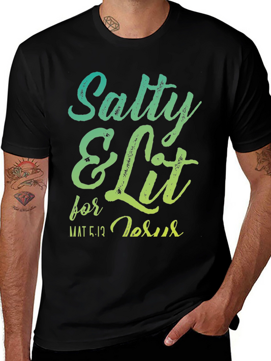 Salty & Lit for Jesus Graphic T-Shirt