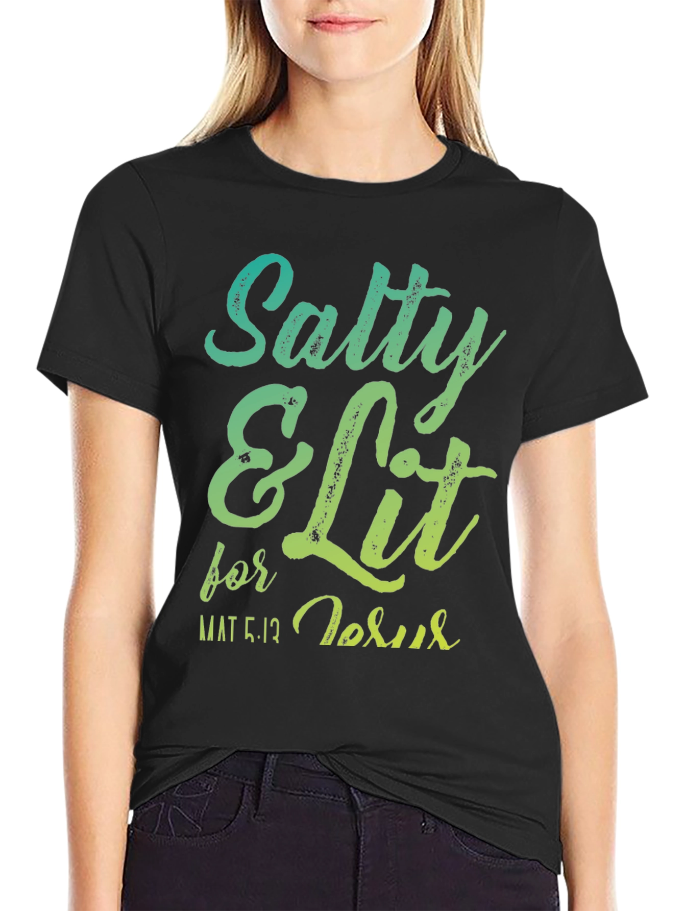 Salty & Lit for Jesus Graphic T-Shirt