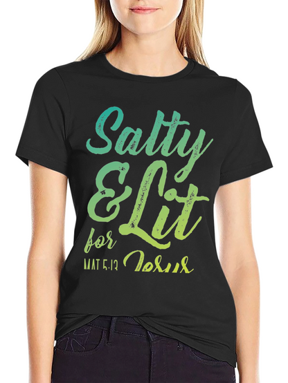 Salty & Lit for Jesus Graphic T-Shirt