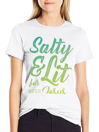 Salty & Lit for Jesus Graphic T-Shirt