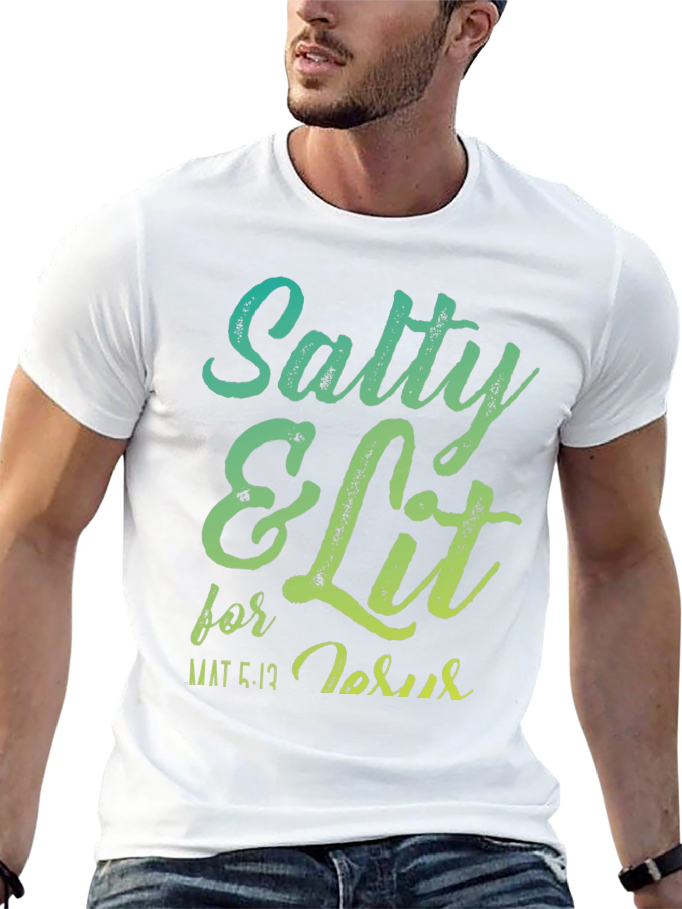 Salty & Lit for Jesus Graphic T-Shirt