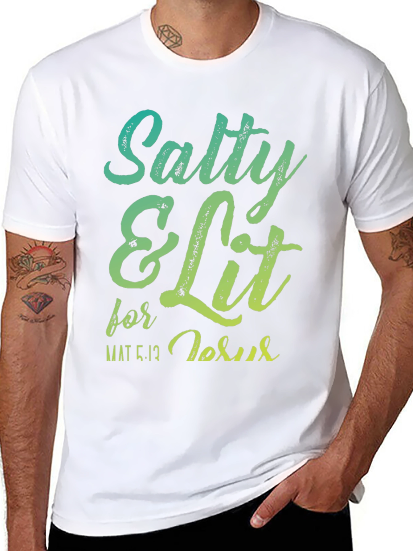 Salty & Lit for Jesus Graphic T-Shirt
