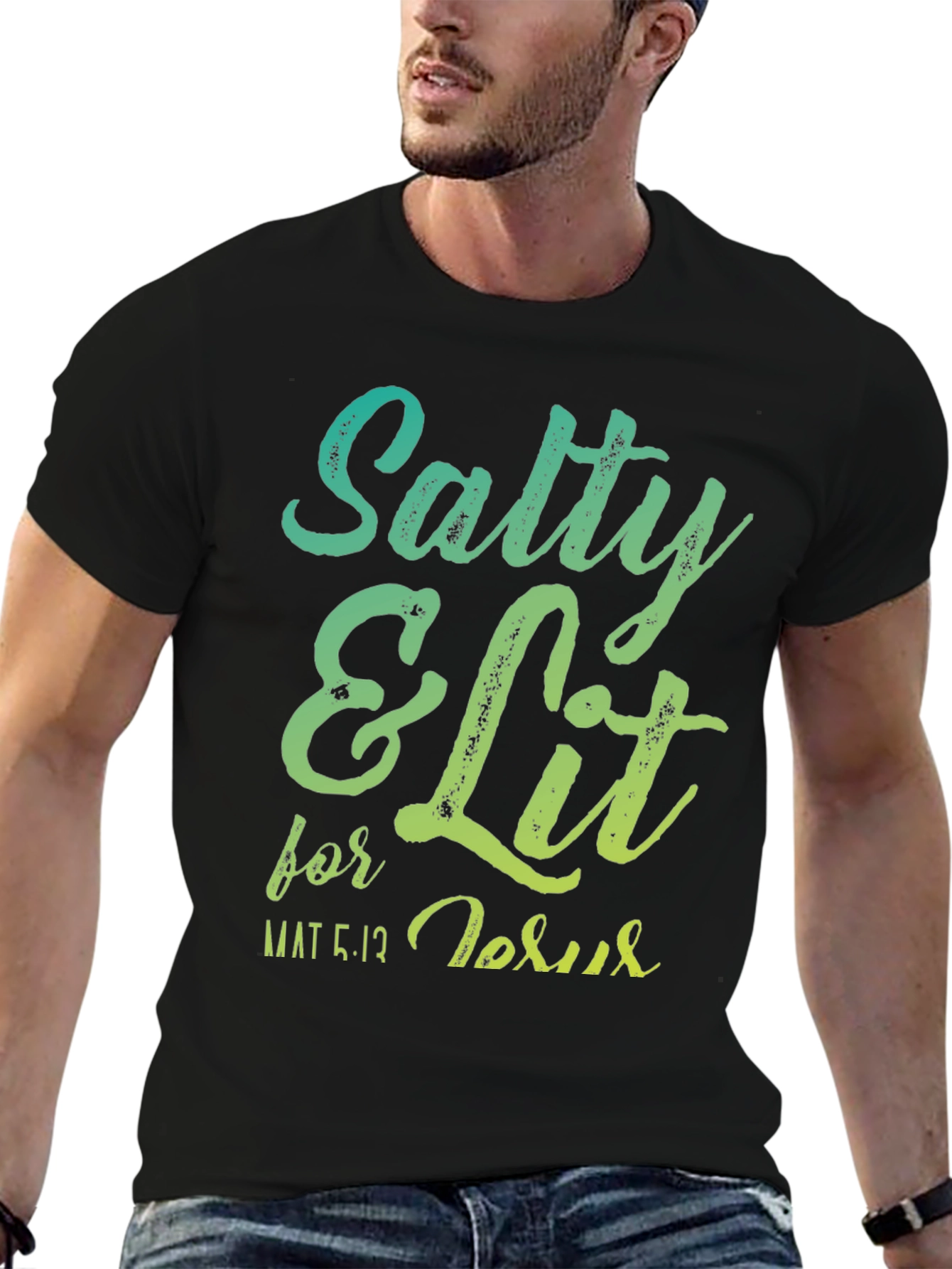 Salty & Lit for Jesus Graphic T-Shirt