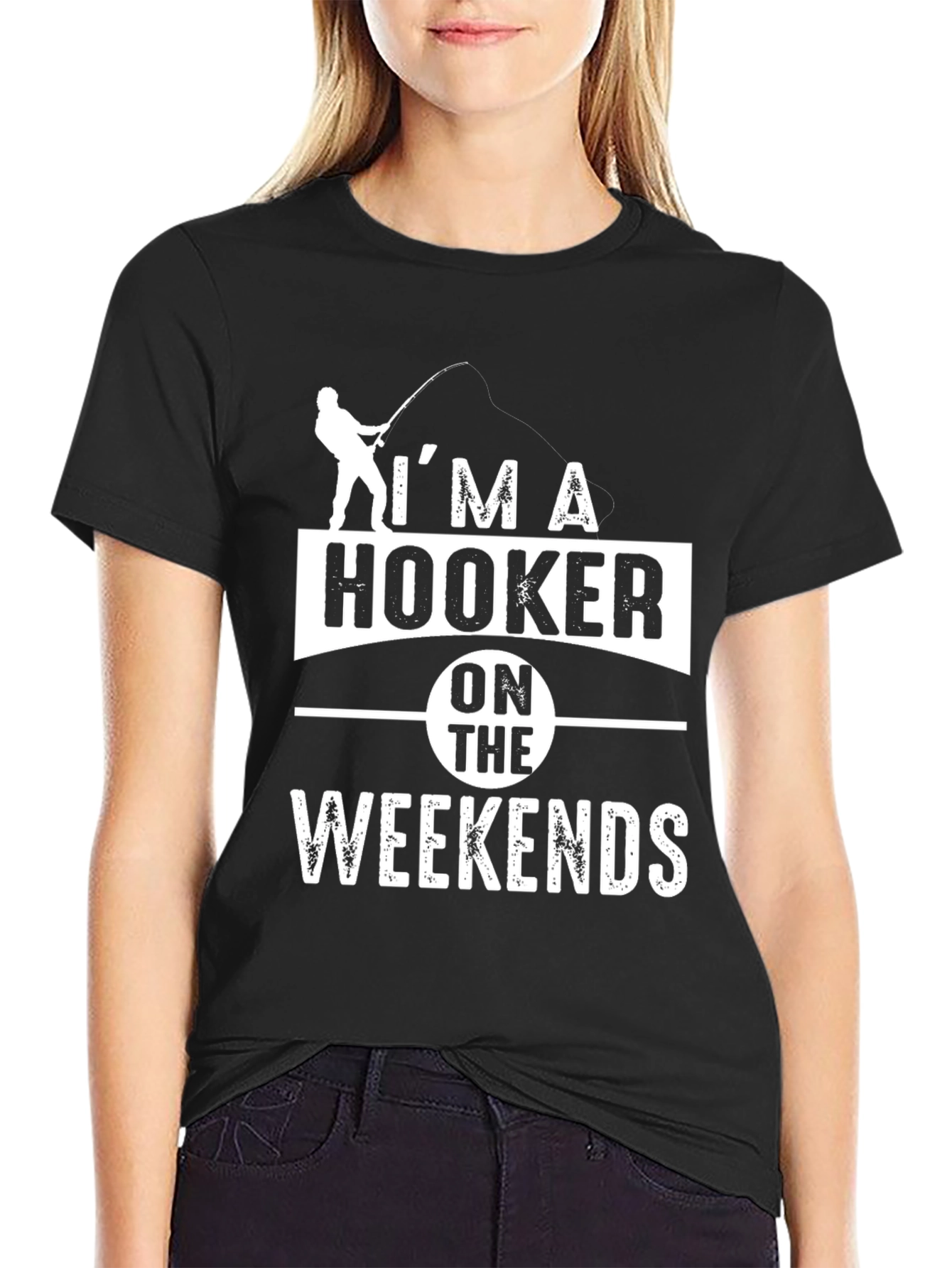 Hooker On Weekends Fishing T-Shirt