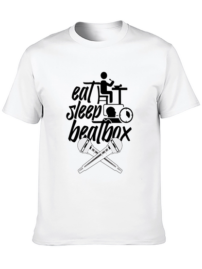 Eat Sleep Beatbox Black Graphic T-Shirt