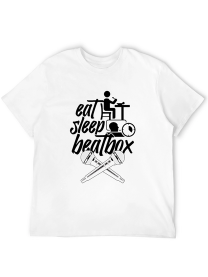 Eat Sleep Beatbox Black Graphic T-Shirt