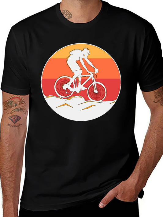 Mountain Biker Graphic T-Shirt - Sunset Ride
