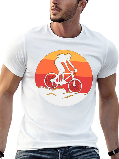 Mountain Biker Graphic T-Shirt - Sunset Ride