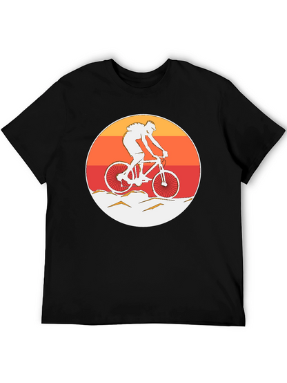 Mountain Biker Graphic T-Shirt - Sunset Ride