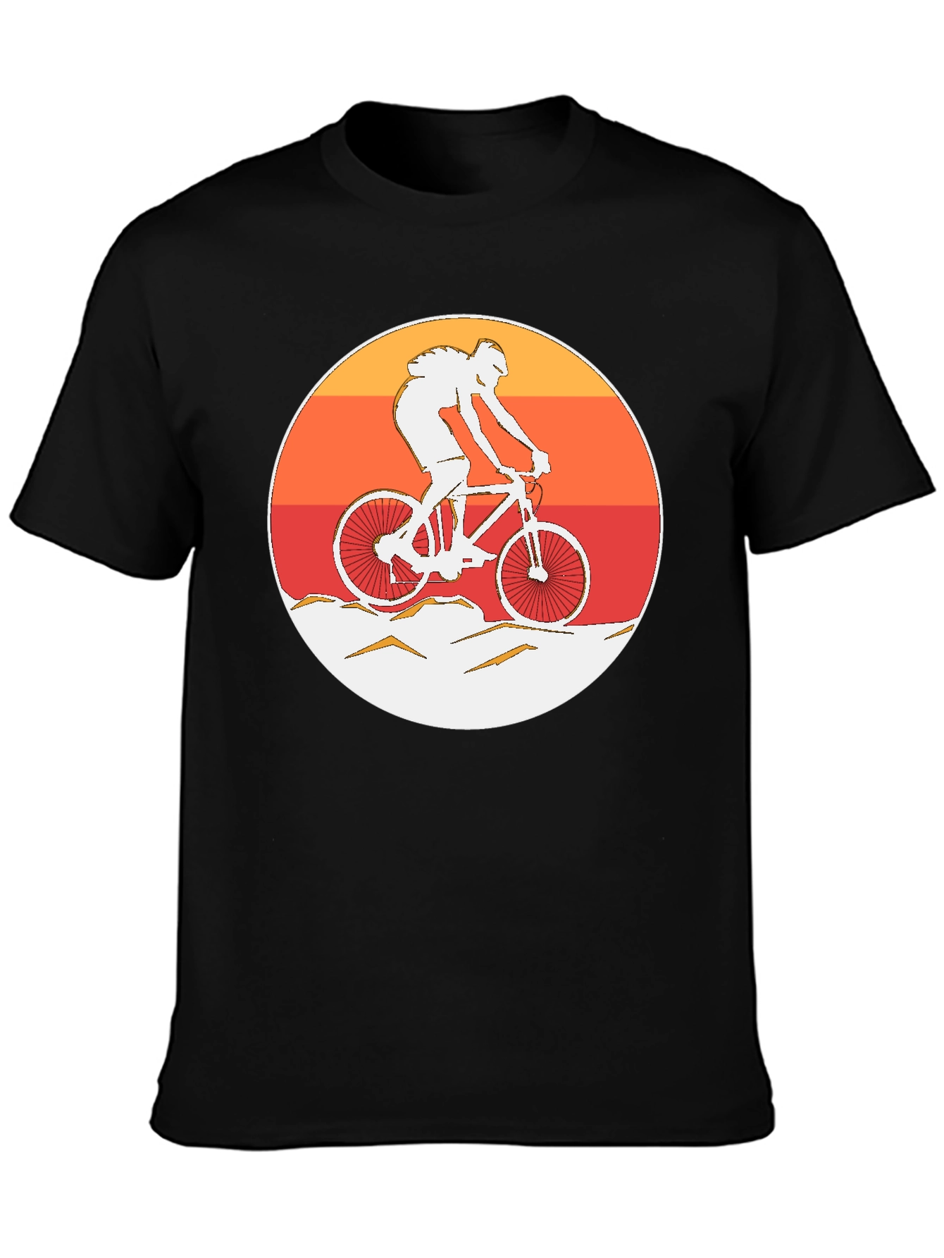 Mountain Biker Graphic T-Shirt - Sunset Ride