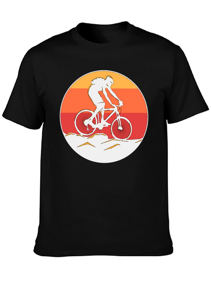 Mountain Biker Graphic T-Shirt - Sunset Ride