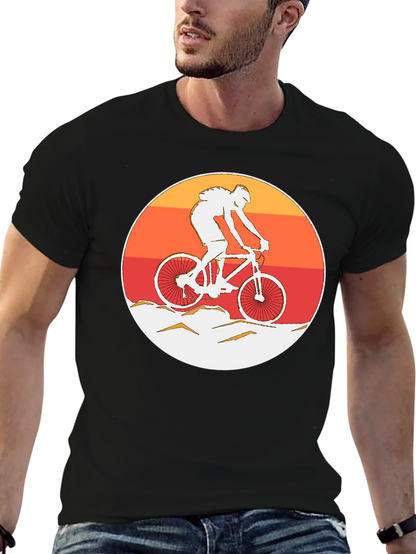 Mountain Biker Graphic T-Shirt - Sunset Ride