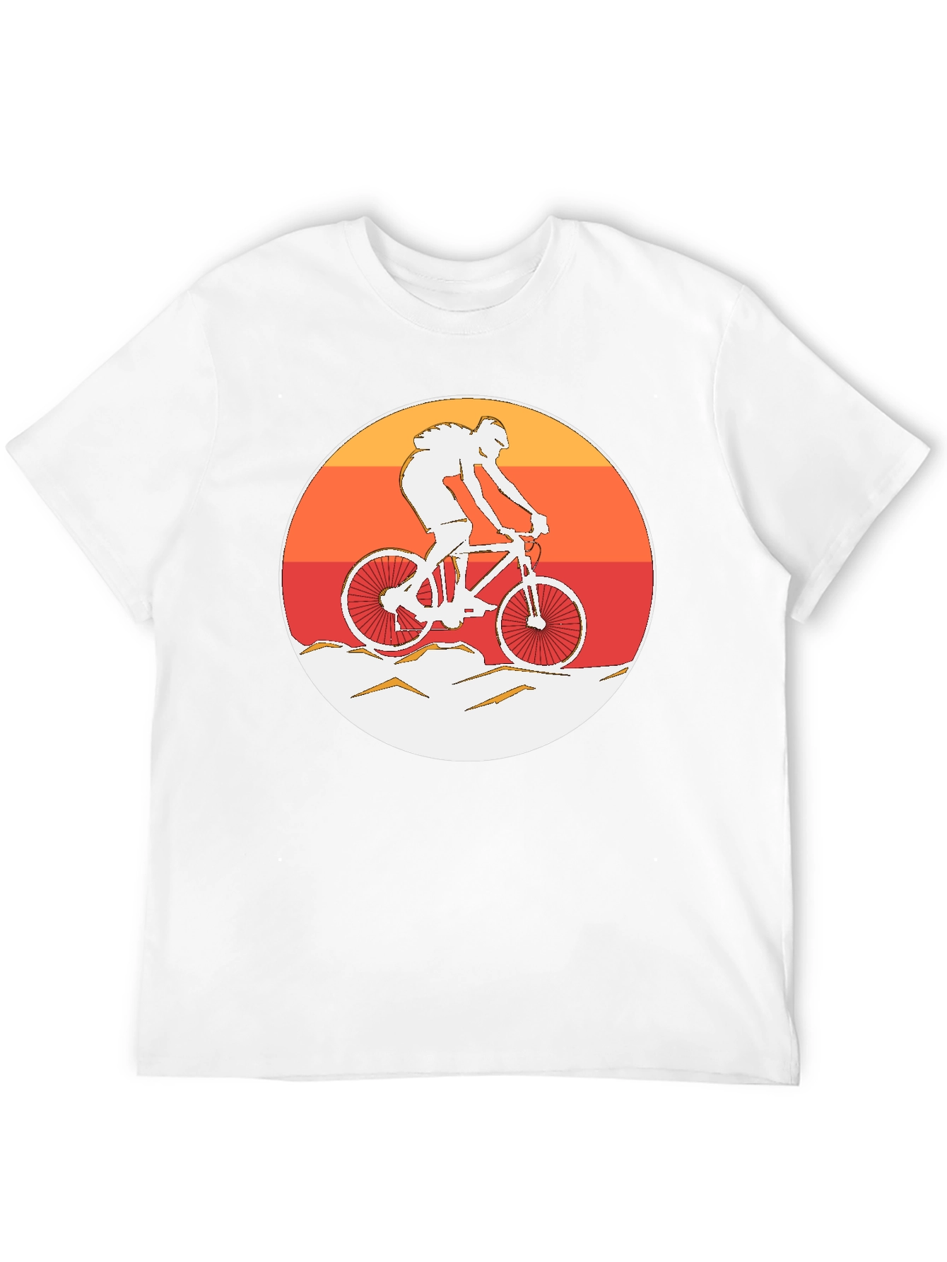 Mountain Biker Graphic T-Shirt - Sunset Ride