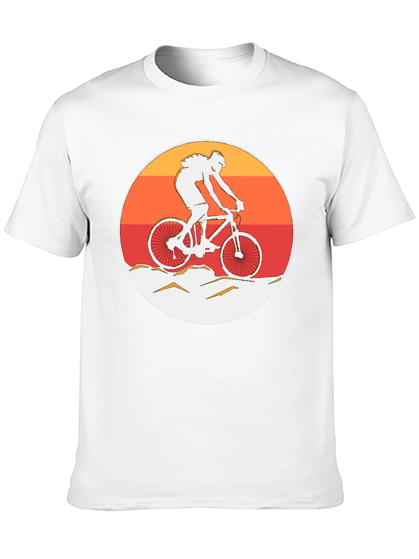 Mountain Biker Graphic T-Shirt - Sunset Ride