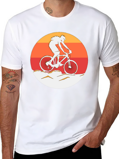 Mountain Biker Graphic T-Shirt - Sunset Ride