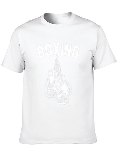 Boxing Gloves Graphic Tee - Black Cotton
