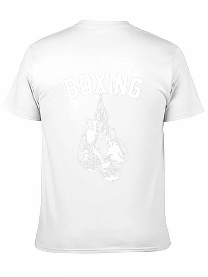 Boxing Gloves Graphic Tee - Black Cotton