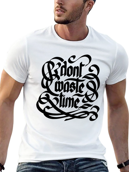 Dont Waste Time Graphic Tee - Stylish Black T-Shirt