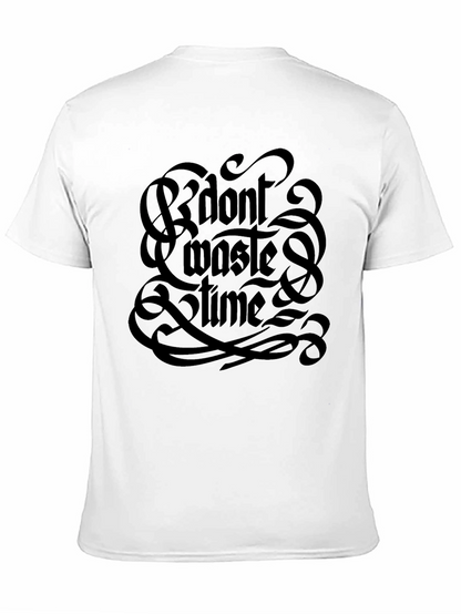 Dont Waste Time Graphic Tee - Stylish Black T-Shirt