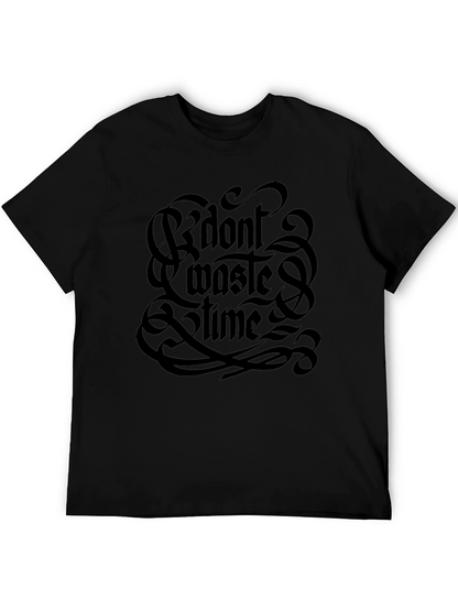 Dont Waste Time Graphic Tee - Stylish Black T-Shirt