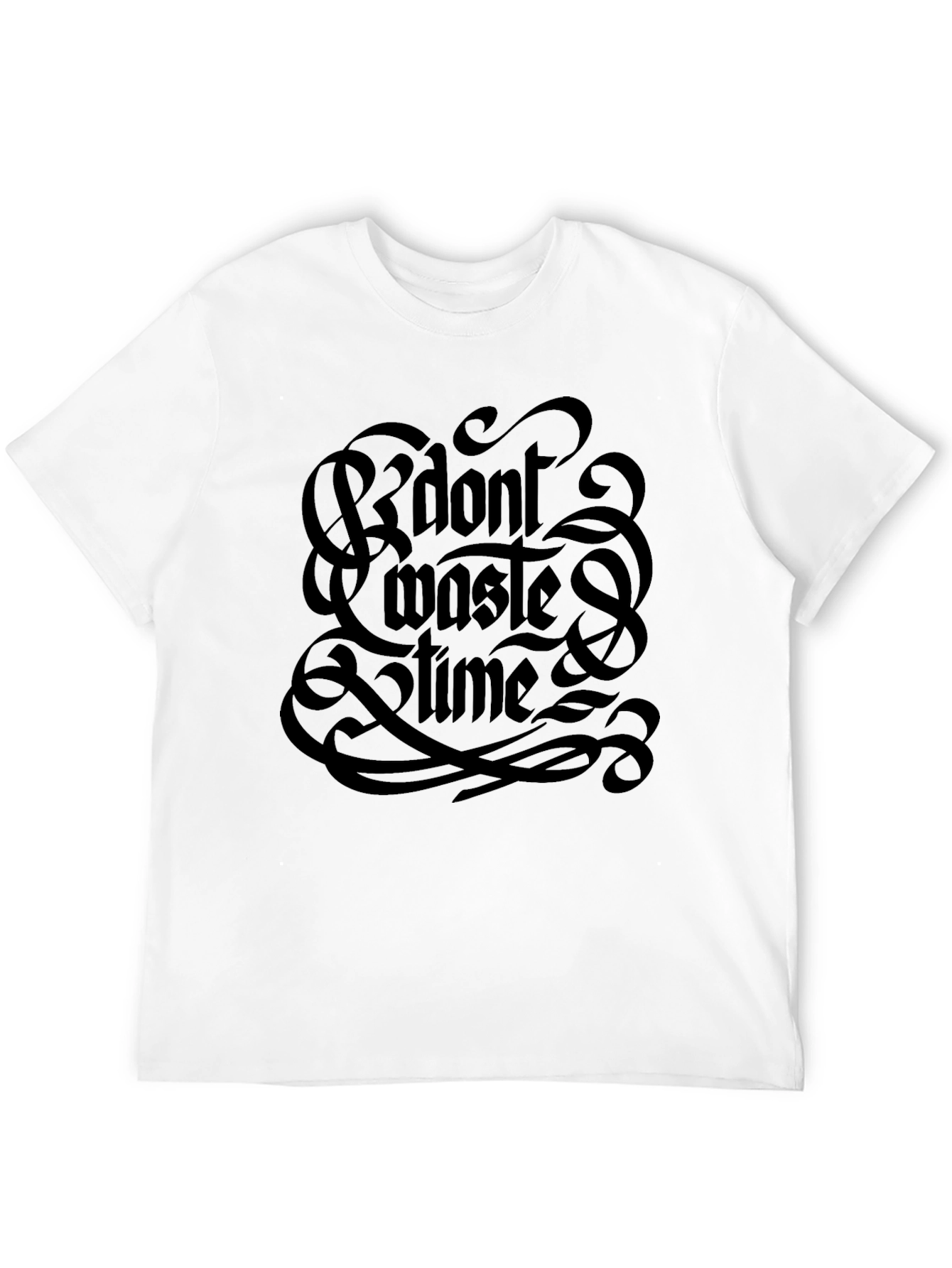 Dont Waste Time Graphic Tee - Stylish Black T-Shirt
