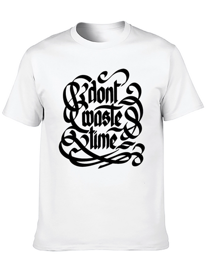 Dont Waste Time Graphic Tee - Stylish Black T-Shirt