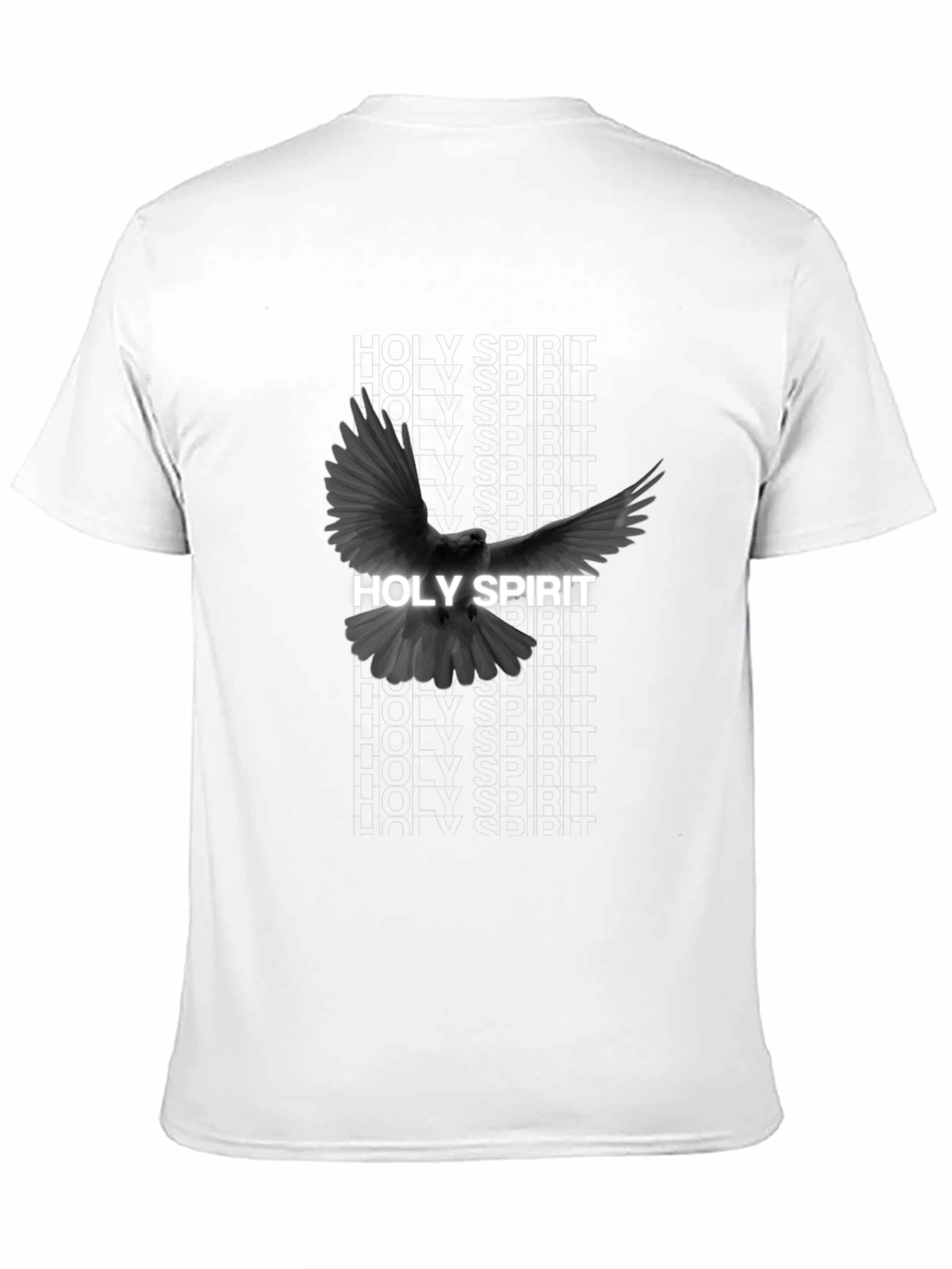 Holy Spirit Dove Graphic Tee - Black Cotton T-Shirt