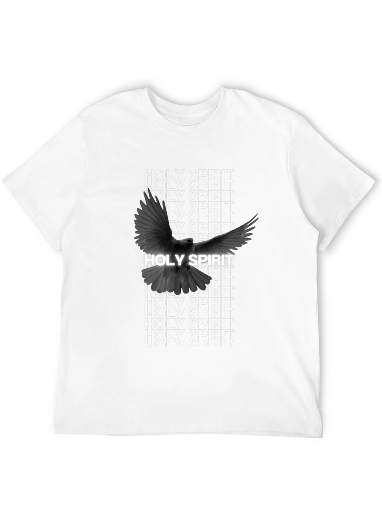 Holy Spirit Dove Graphic Tee - Black Cotton T-Shirt