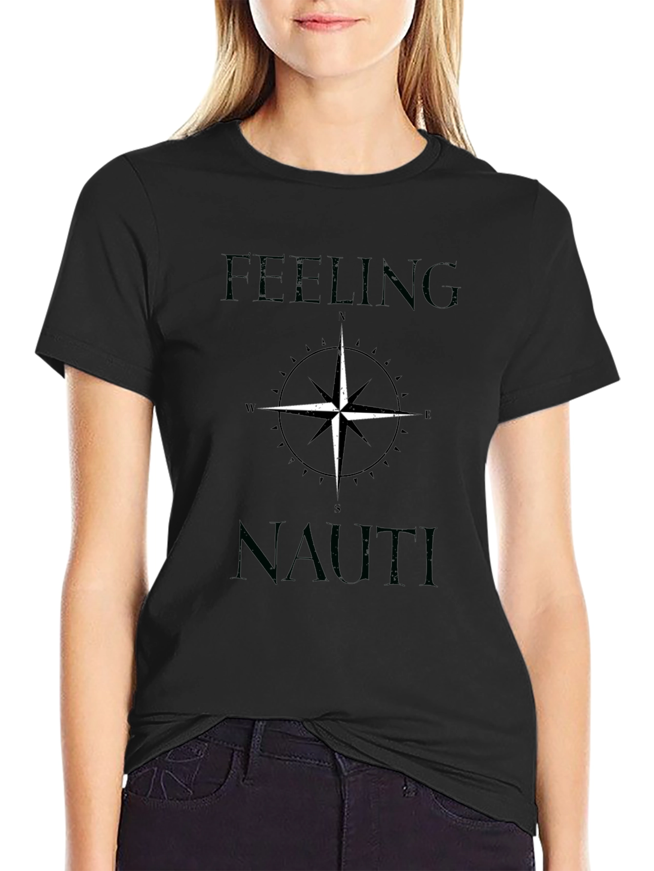 Feeling Nauti Compass Graphic Tee - Soft Cotton Blend