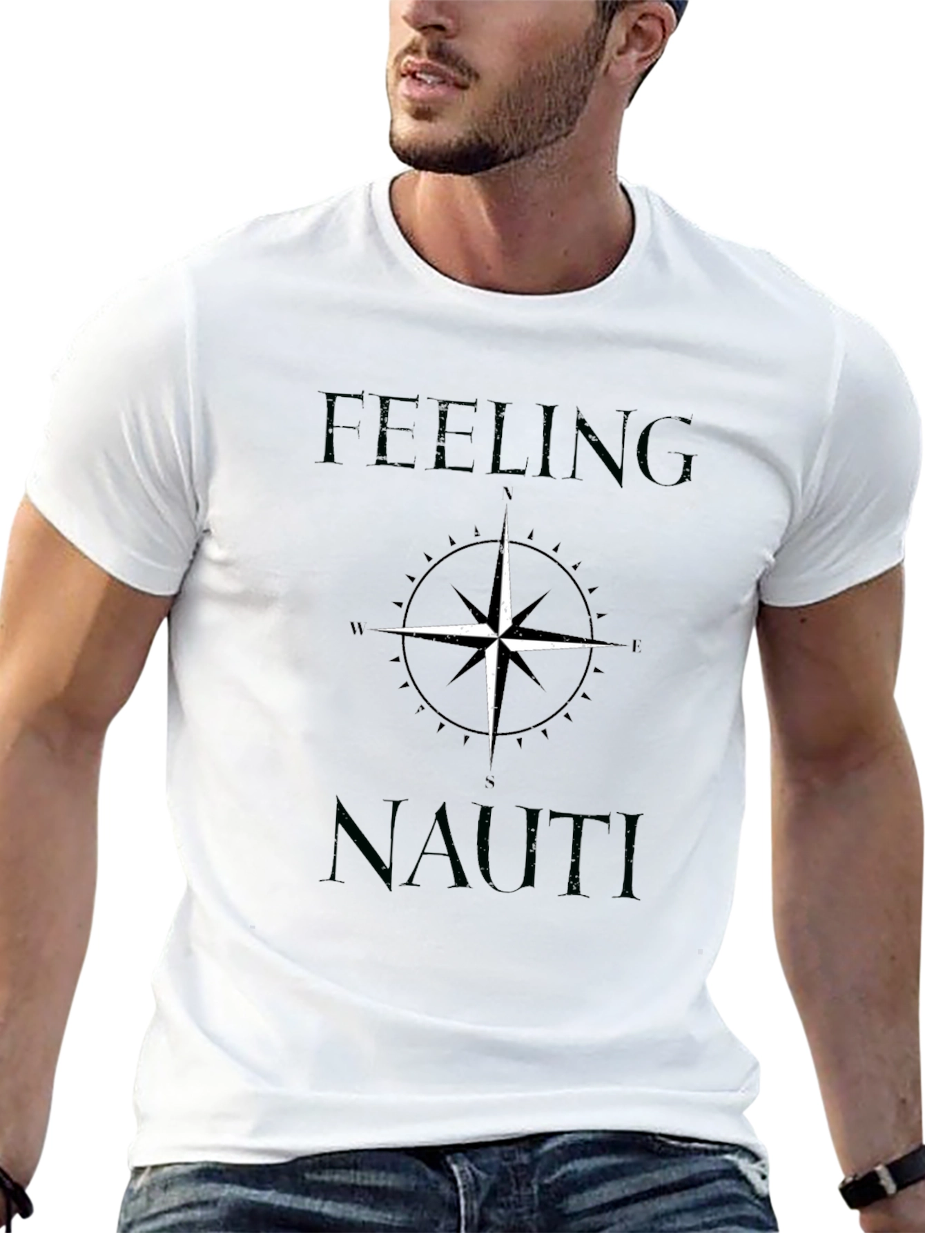Feeling Nauti Compass Graphic Tee - Soft Cotton Blend