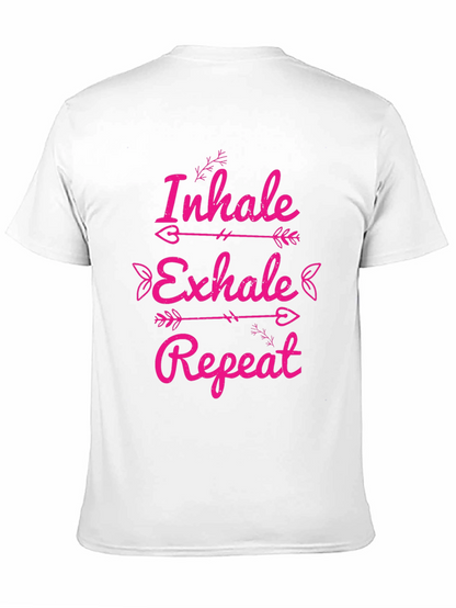 Inhale Exhale Repeat Graphic Tee - Black