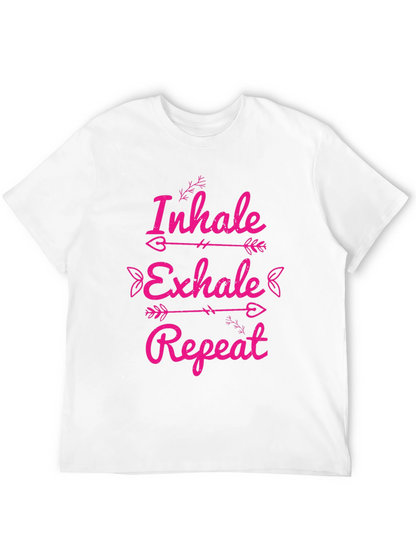 Inhale Exhale Repeat Graphic Tee - Black