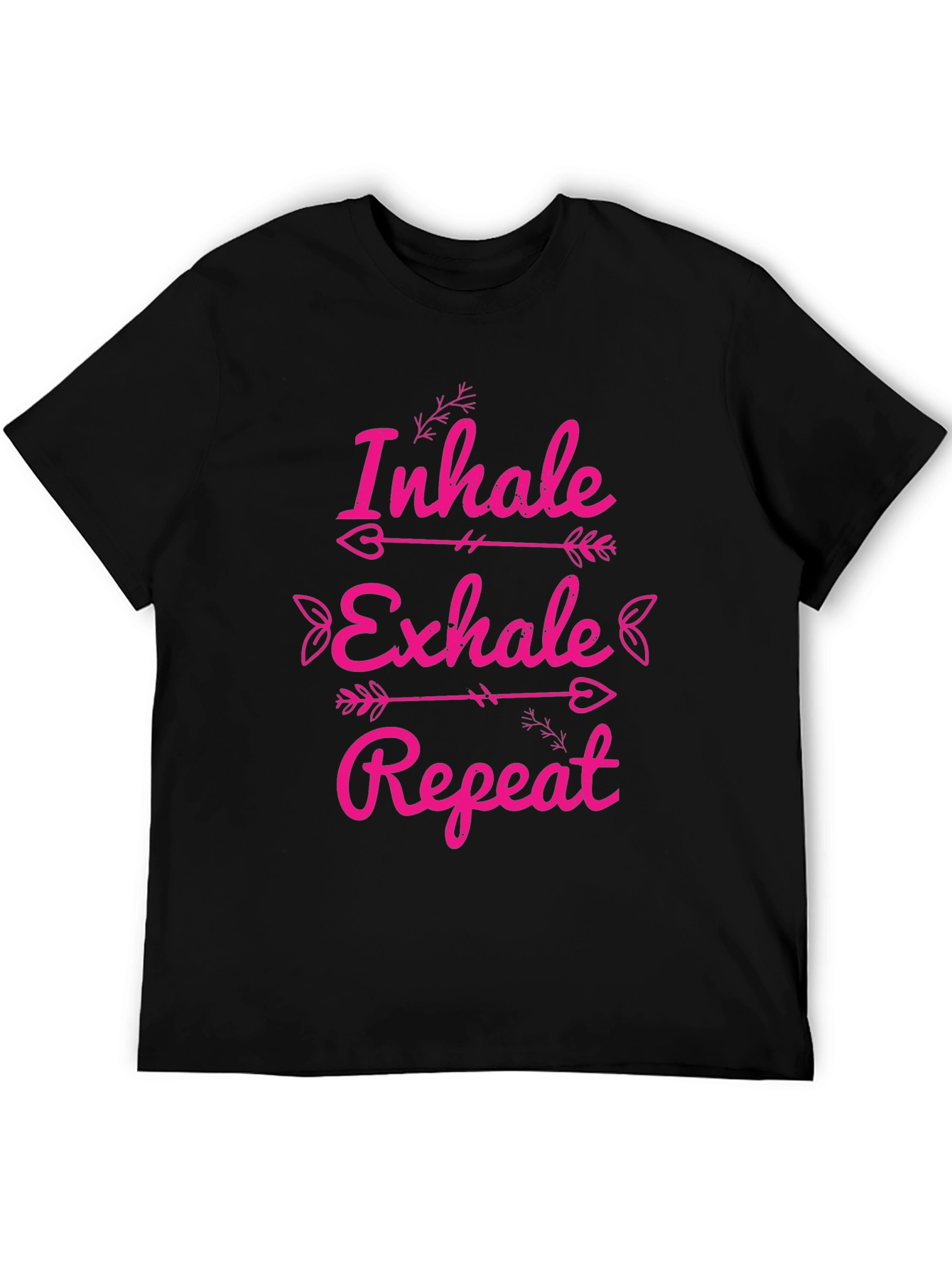 Inhale Exhale Repeat Graphic Tee - Black