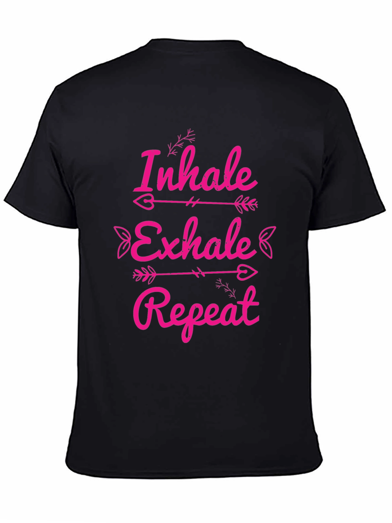 Inhale Exhale Repeat Graphic Tee - Black