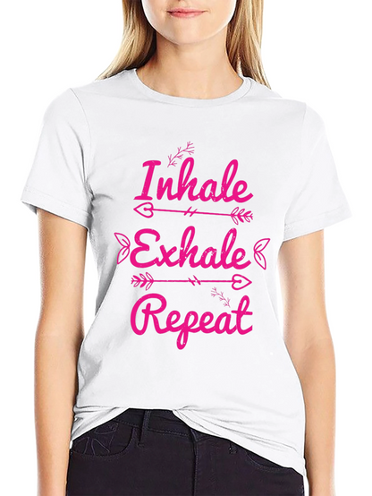 Inhale Exhale Repeat Graphic Tee - Black