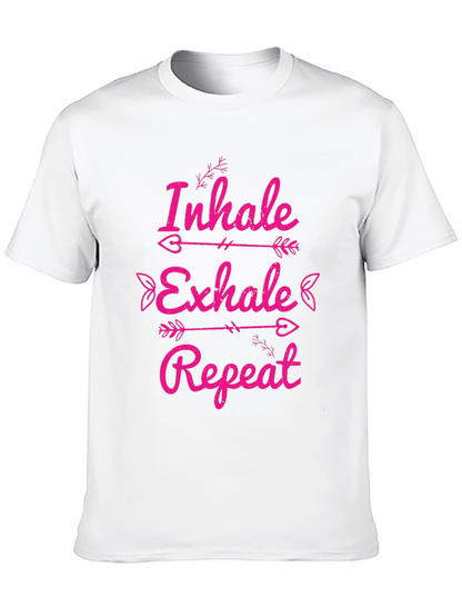 Inhale Exhale Repeat Graphic Tee - Black