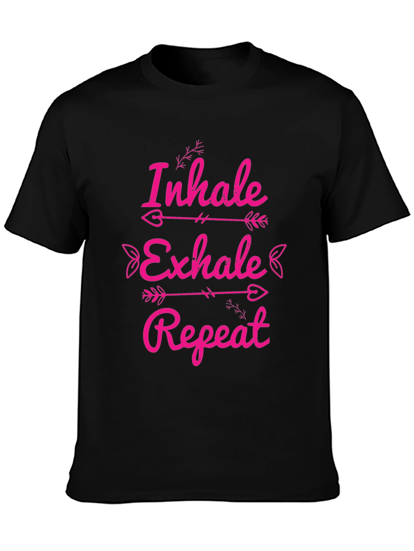 Inhale Exhale Repeat Graphic Tee - Black