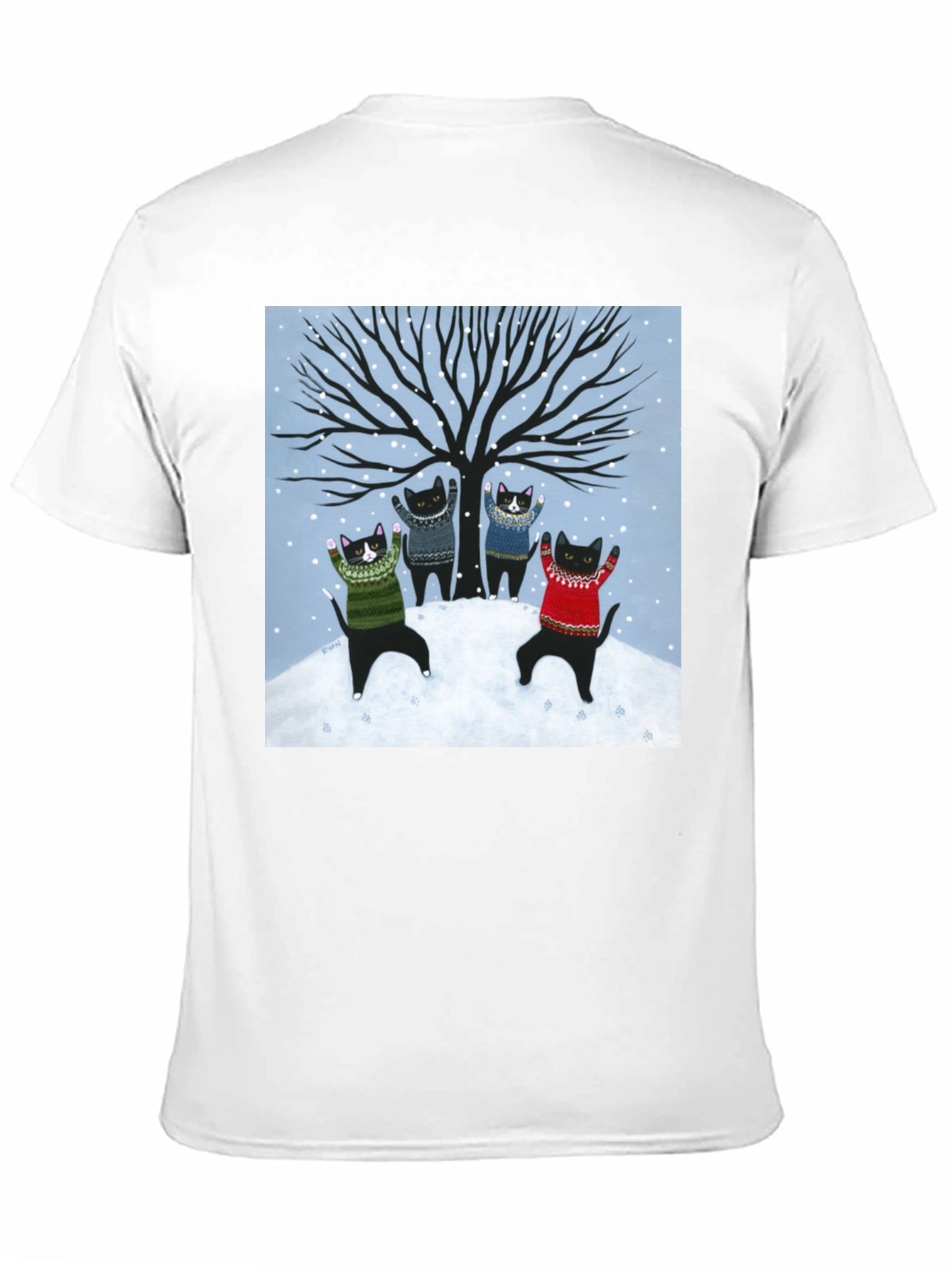 Winter Cat Sweater T-Shirt