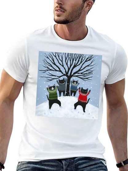 Winter Cat Sweater T-Shirt