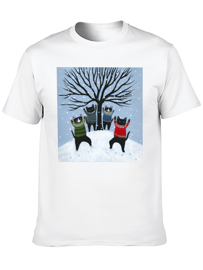 Winter Cat Sweater T-Shirt