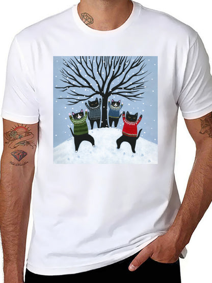 Winter Cat Sweater T-Shirt