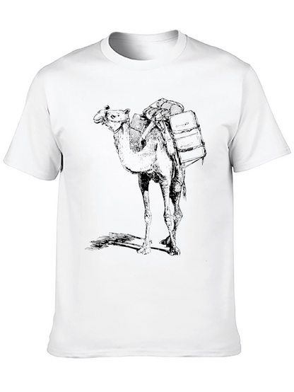 Camel Illustration Black Tee