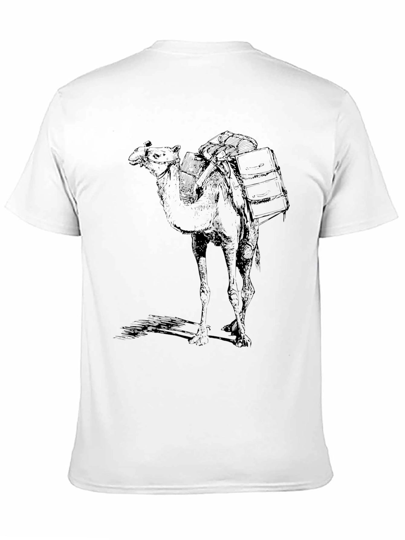 Camel Illustration Black Tee